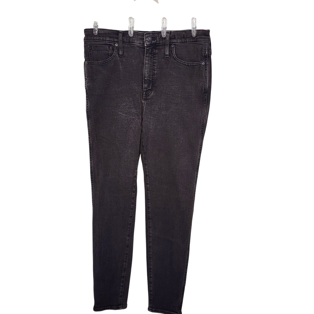 Madewell High Rise Skinny‎ Jeans Black Wash Size 32 EUC